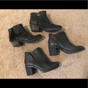 Lot of 2 Pairs Clark’s Black Booties
